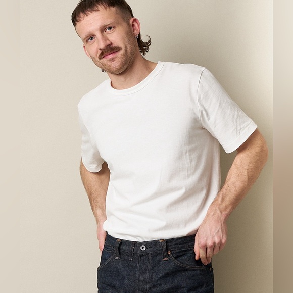 Merz B. Schwanen 214 Loopwheeled White T-Shirt - Picture 2 of 10